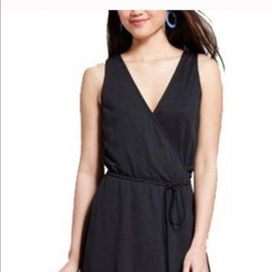 NWT Black Faux Wrap Dress